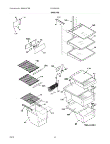 09 - Shelves parts for Frigidaire Refrigerator DGUS2635LP2 / from AppliancePartsPros.com