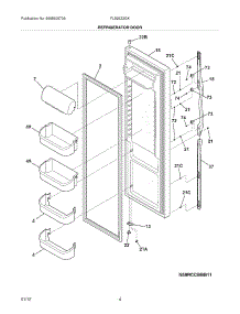 05 - Refrigerator Door parts for Frigidaire Refrigerator FLS26Z2GKW6 / from AppliancePartsPros.com