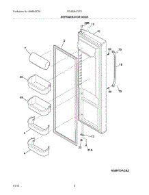 05 - Refrigerator Door parts for Frigidaire Refrigerator FGUS2647LF2 / from AppliancePartsPros.com