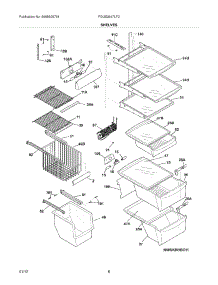 09 - Shelves parts for Frigidaire Refrigerator FGUS2647LF2 / from AppliancePartsPros.com