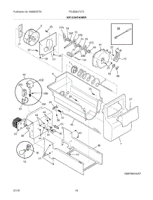17 - Ice Container parts for Frigidaire Refrigerator FGUS2647LF2 / from AppliancePartsPros.com