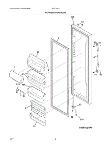 05 - Refrigerator Door parts for Frigidaire Refrigerator LGHC2342LP2 / from AppliancePartsPros.com