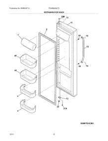 05 - Refrigerator Door parts for Frigidaire Refrigerator FGUS2645LF2 / from AppliancePartsPros.com