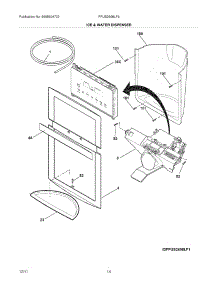 15 - Ice & Water Dispenser parts for Frigidaire Refrigerator FPUS2698LF2 / from AppliancePartsPros.com