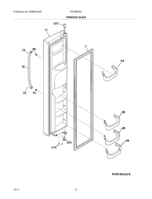 03 - Freezer Door parts for Frigidaire Refrigerator FGUS2632LE2 / from AppliancePartsPros.com