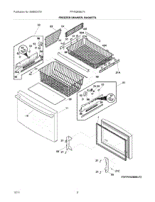 03 - Freezer Drawer / Baskets parts for Frigidaire Refrigerator FPHN2899LF4 / from AppliancePartsPros.com