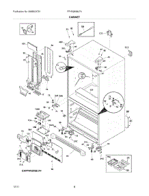 07 - Cabinet parts for Frigidaire Refrigerator FPHN2899LF4 / from AppliancePartsPros.com