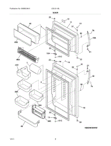 03 - Doors parts for Frigidaire Refrigerator LGUI2149LE2 / from AppliancePartsPros.com