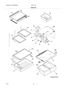 07 - Shelves parts for Frigidaire Refrigerator LGUI2149LP2 / from AppliancePartsPros.com