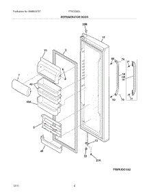 05 - Refrigerator Door parts for Frigidaire Refrigerator FFSC2323LE5 / from AppliancePartsPros.com