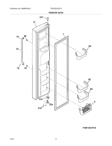 03 - Freezer Door parts for Frigidaire Refrigerator FGHC2342LF3 / from AppliancePartsPros.com
