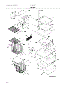 09 - Shelves parts for Frigidaire Refrigerator FGHC2342LF3 / from AppliancePartsPros.com