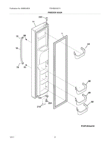 03 - Freezer Door parts for Frigidaire Refrigerator FGHS2342LF4 / from AppliancePartsPros.com