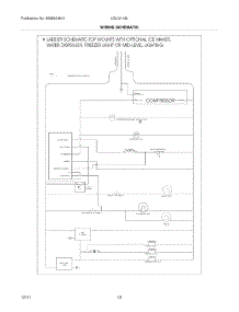 12 - Wiring Schematic parts for Frigidaire Refrigerator LGUI2149LF2 / from AppliancePartsPros.com