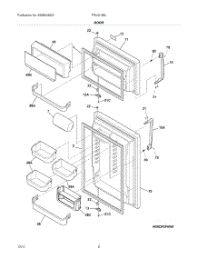 03 - Doors parts for Frigidaire Refrigerator FPUI2188LR2 / from AppliancePartsPros.com