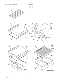 07 - Shelves parts for Frigidaire Refrigerator FFHT1515LW6 / from AppliancePartsPros.com