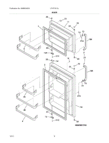03 - Doors parts for Frigidaire Refrigerator LFHT1513LW8 / from AppliancePartsPros.com