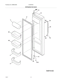 05 - Refrigerator Door parts for Frigidaire Refrigerator LGUS2642LE2 / from AppliancePartsPros.com