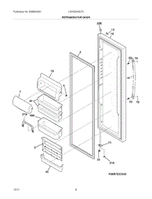 05 - Refrigerator Door parts for Frigidaire Refrigerator LGHC2342LF3 / from AppliancePartsPros.com