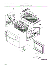 03 - Freezer Drawer / Baskets parts for Frigidaire Refrigerator FGUN2642LP3 / from AppliancePartsPros.com