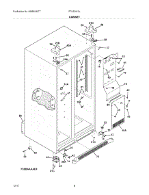 07 - Cabinet parts for Frigidaire Refrigerator FFUS2613LP6 / from AppliancePartsPros.com