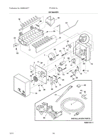 19 - Ice Maker parts for Frigidaire Refrigerator FFUS2613LS6 / from AppliancePartsPros.com
