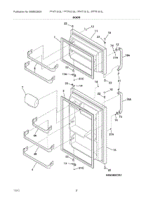 03 - Door parts for Frigidaire Refrigerator FFHT1513LB8 / from AppliancePartsPros.com