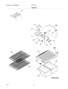 07 - Shelves parts for Frigidaire Refrigerator FFHT1513LQ7 / from AppliancePartsPros.com