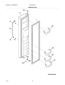 03 - Freezer Door parts for Frigidaire Refrigerator FGHC2345LF4 / from AppliancePartsPros.com