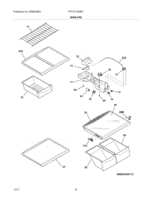 07 - Shelves parts for Frigidaire Refrigerator FFHT21X6MS1 / from AppliancePartsPros.com