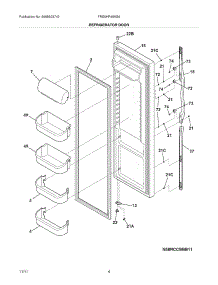 05 - Refrigerator Door parts for Frigidaire Refrigerator FRS6HR45KS6 / from AppliancePartsPros.com