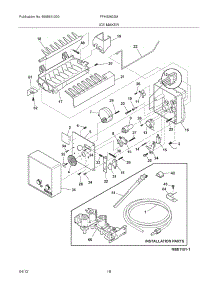 19 - Ice Maker parts for Frigidaire Refrigerator FFHS2622MW3 / from AppliancePartsPros.com