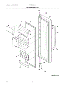 05 - Refrigerator Door parts for Frigidaire Refrigerator FPHC2398LF4 / from AppliancePartsPros.com