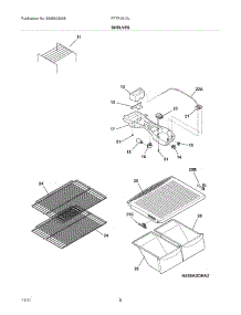 07 - Shelves parts for Frigidaire Refrigerator FFTR1513LW6 / from AppliancePartsPros.com