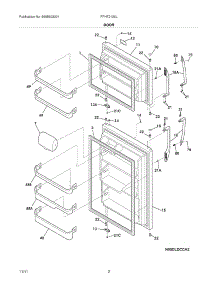 03 - Door parts for Frigidaire Refrigerator FFHT2126LM4 / from AppliancePartsPros.com
