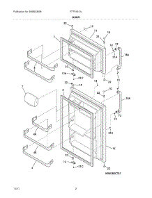 03 - Door parts for Frigidaire Refrigerator FFTR1513LQ6 / from AppliancePartsPros.com