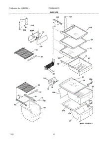 09 - Shelves parts for Frigidaire Refrigerator FGUS2642LF2 / from AppliancePartsPros.com
