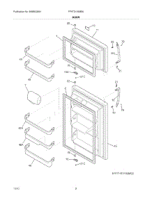 03 - Door parts for Frigidaire Refrigerator FFHT21X6MS0 / from AppliancePartsPros.com