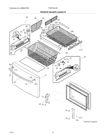 03 - Freezer Drawer - Basket parts for Frigidaire Refrigerator FGHF2344MP2 / from AppliancePartsPros.com