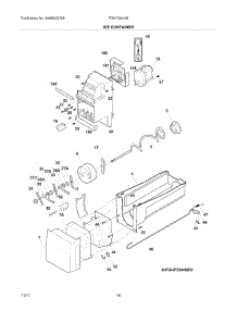 15 - Ice Container parts for Frigidaire Refrigerator FGHF2344ME2 / from AppliancePartsPros.com