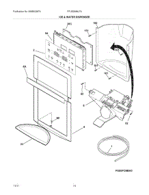 15 - Ice & Water Dispenser parts for Frigidaire Refrigerator FPUS2686LF2 / from AppliancePartsPros.com