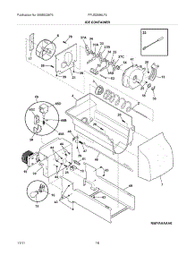 17 - Ice Container parts for Frigidaire Refrigerator FPUS2686LF2 / from AppliancePartsPros.com