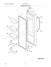 05 - Refrigerator Door parts for Frigidaire Refrigerator DGUS2645LF2 / from AppliancePartsPros.com