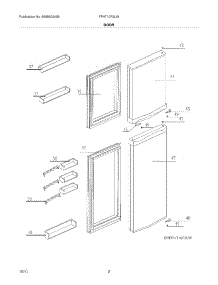 03 - Door parts for Frigidaire Refrigerator FFHT10F2LW / from AppliancePartsPros.com