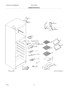 05 - Cabinet / Controls parts for Frigidaire Refrigerator FFHT10F2LW / from AppliancePartsPros.com