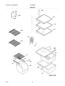 09 - Shelves parts for Frigidaire Refrigerator FFHS2622MS2 / from AppliancePartsPros.com