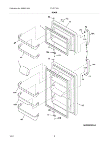 03 - Doors parts for Frigidaire Refrigerator FFHT1725LKA / from AppliancePartsPros.com