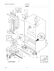 07 - Cabinet parts for Frigidaire Refrigerator LGHN2844MF1 / from AppliancePartsPros.com
