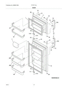 03 - Door parts for Frigidaire Refrigerator FFHT1715LW8 / from AppliancePartsPros.com