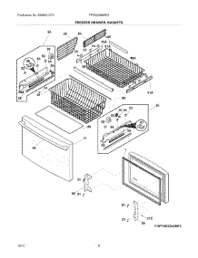 03 - Freezer Drawer / Baskets parts for Frigidaire Refrigerator FPHG2399MF2 / from AppliancePartsPros.com